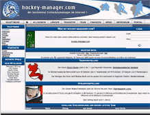 Tablet Screenshot of hockey-manager.com